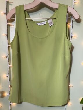 Women's Draper's & Damon's Pistachio Green Blouse Tank Top 10